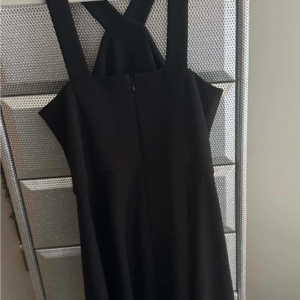 Black halter dress full from waist down
